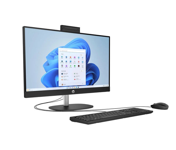 DESKTOP HP AIO 24 CR1087 U5-125U 8GB 512SSD 23.8IN DOS 1 YR WARRANTY BLACK
