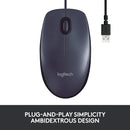 MOUSE LOGITECH CORDED BUSINESS SERIES MOUSE B100 BLACK
