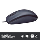 MOUSE LOGITECH CORDED BUSINESS SERIES MOUSE B100 BLACK
