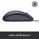 MOUSE LOGITECH CORDED BUSINESS SERIES MOUSE B100 BLACK