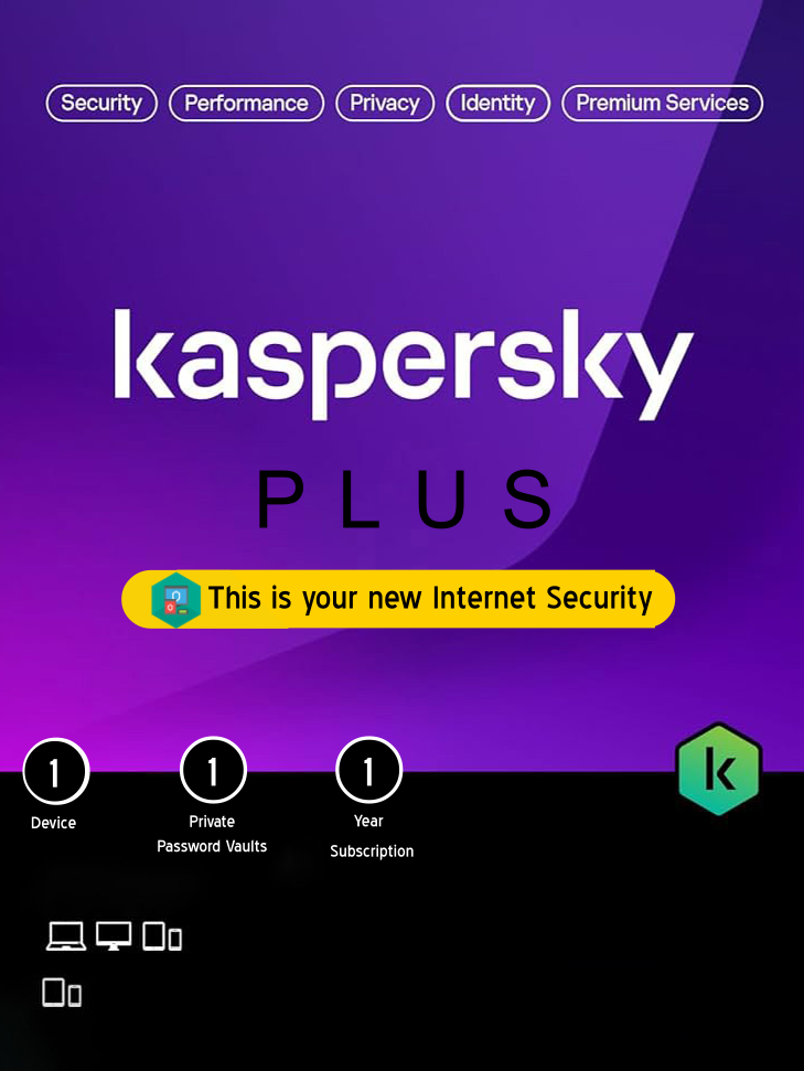 KASPERSKY PLUS INTERNET SECURITY 2024 1 USER
