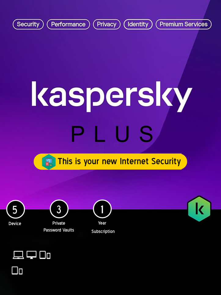 KASPERSKY PLUS INTERNET SECURITY 2024 5-USERS
