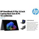 HP LAPTOP OMNIBOOK X FLIP 16 AS0023DX INTEL ULTRA 7 256V 16GB 1TB SSD  WIN 11 H 16 INC  1 Y WARRANTY