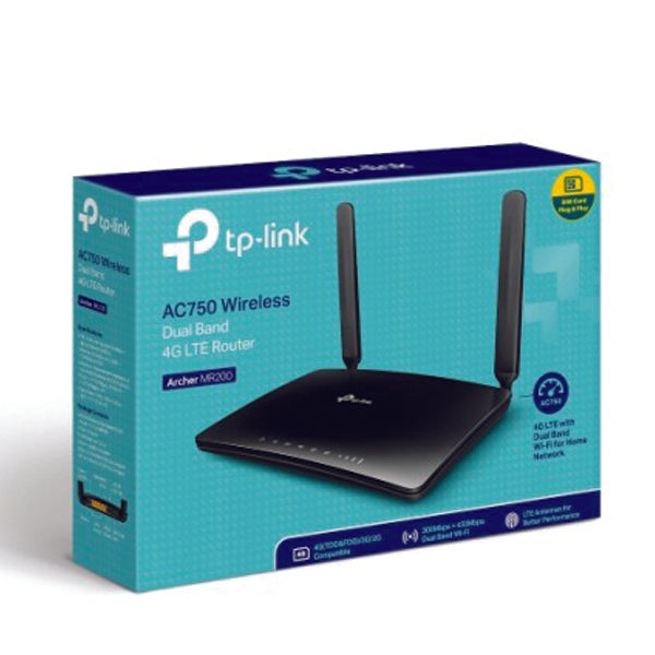 TP LINK ARCHER MR200 AC750 WIRELESS DUAL BAND 4G LTE ROUTER USES SIMCARD